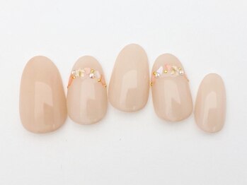 ネイルサロン アビー グランデュオ蒲田店(abbie)/シェル花フレンチ¥9,086