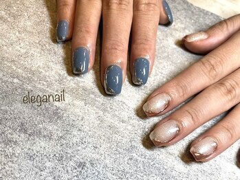 エレガネイル(elega nail)/ちぐはぐネイル