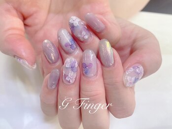 ジーフィンガー 大井町店(G Finger)/紫陽花シーズンの梅雨ネイル♪