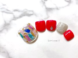 キラキラシェルの夏フット♪