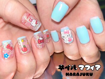 ネイルマフィア 原宿(NAIL MAFIA)/アシメ×キティ