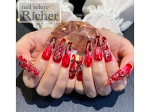 エスフィーネイルサロン リシェル(Esfy nailsalon Richer)/鮮血×血塊ネイル