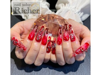 エスフィーネイルサロン リシェル(Esfy nailsalon Richer)/鮮血×血塊ネイル