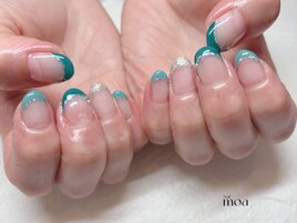 フレンチ　初夏　ネイル　新所沢