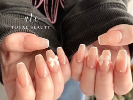 春フレンチネイル