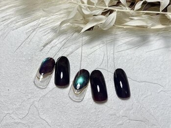 キキネイル 溝の口(kikinail)/1.2月定額A/ネイビーネイル