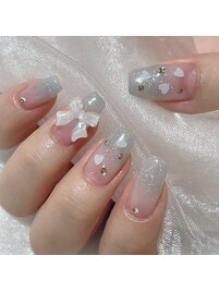 ラメグラデの甘々デザイン♪