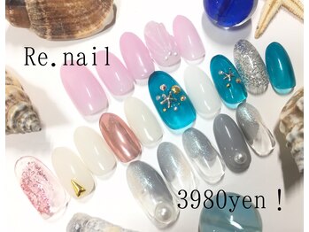 リーネイル 天神(Re.nail)/定額3980yen!初回オフ無料♪