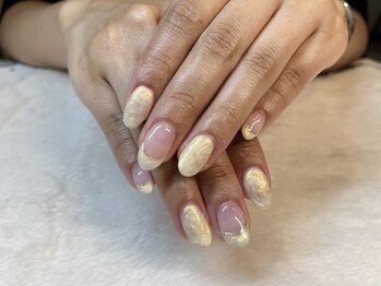 エリートネイル(Elite Nail)/キラキラ冬ネイルフレンチネイル