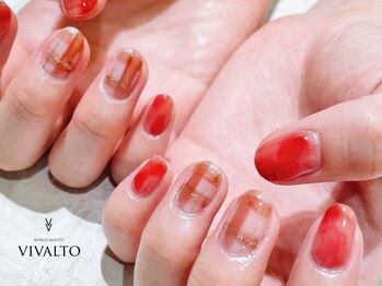 ワールド ビューティ ヴィヴァルト 宝塚店(WORLD BEAUTY VIVALTO)/秋ネイル/チェック柄