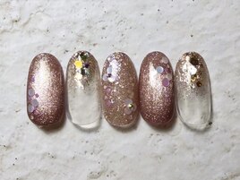 ホログラムフラワーネイル