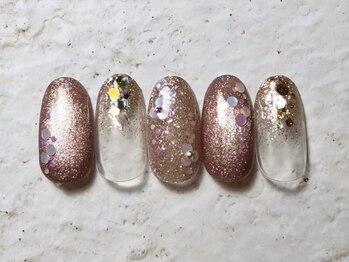 ホログラムフラワーネイル