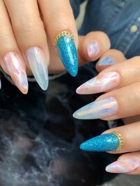 涼しげネイル