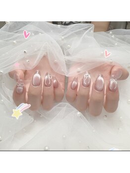 ブリー(Brille)/手書きリボンネイル