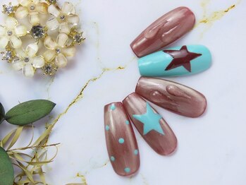 ネイルサロン ジェイ(Nail Salon J)/マグネットスタードットネイル