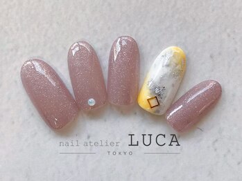 ネイルアトリエルカ(nail atelier LUCA)/W-229 くすみパープルネイル