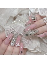 リンドネイル バイ モカ アンド ララ(Lind nail by moca and LaLa)/ガラスフレンチ