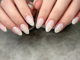 シンプルツイードネイル