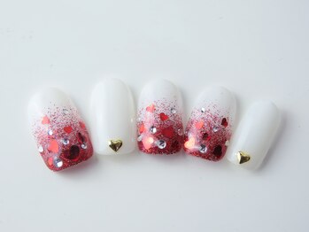 まつげアンドネイル ディアマンローズ(DIAMANT ROSE)/バレンタインネイル7480円