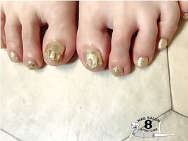 チョコ風ゴールド大人ネイル★