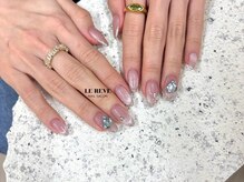 ルレーブ(LE REVE)/ガラスフレンチ×大きめパーツ
