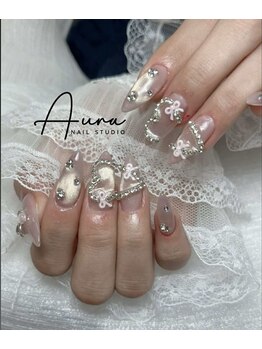 オーラネイル(Aura Nail)/ハート姫ネイル