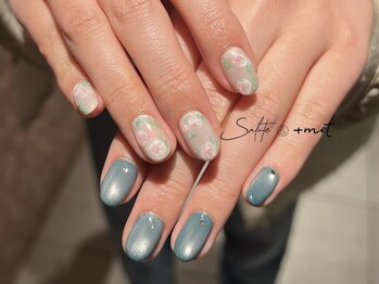 ～絵画風ローズネイル～