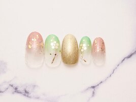 和柄梅ネイル全員￥7980