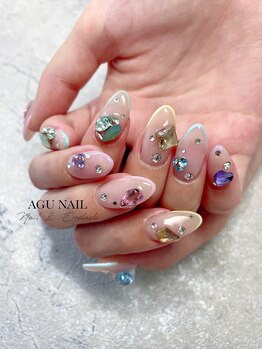 アグ ネイル(AGU NAIL)/パーツ、ビジューたくさん！