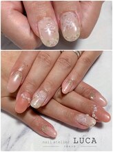 ネイルアトリエルカ(nail atelier LUCA)/W-134 ニュアンスフラワーネイル