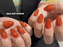 ネイルドットスタジオ 堺筋本町(NAIL DOT STUDIO)/オレンジシロップワンカラー