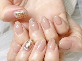 定額オフィスネイル★箔ゴールド