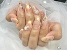 ヌーディー薔薇ネイル
