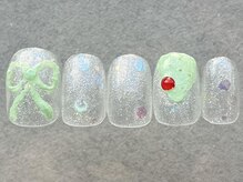 ネイルメゾン 天神店(NAIL MAISON)/クリームソーダリボン￥6000