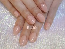 ネイルアンドまつげエクステ リッチエイト 原宿店(Rich8)/ナチュラルサーモンピンク