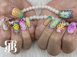 にこちゃん海外風ネイル