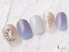 グラデ月ネイル9480円