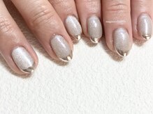 ジュエ ネイルスタジオ(jouer nailstudio.)/ミラーフレンチネイル