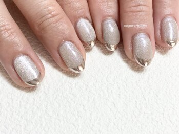 ジュエ ネイルスタジオ(jouer nailstudio.)/ミラーフレンチネイル