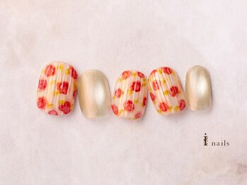アイネイルズ 横浜EAST店(I-nails)/薔薇インクバカラネイル