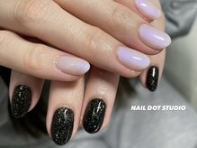 ネイルドットスタジオ 堺筋本町(NAIL DOT STUDIO)/パール×ラメワンカラー