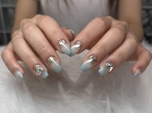 IWT ネイル アイ/水色×シルバーミラー