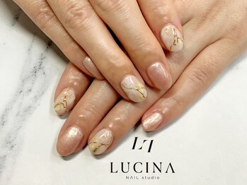 ネイルスタジオ ルキナ(LUCINA)/c-394 大人上品ブライダルネイル
