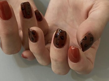 アイネイルズ 天神今泉店(I-nails)/【kanako】シンプルレオパード