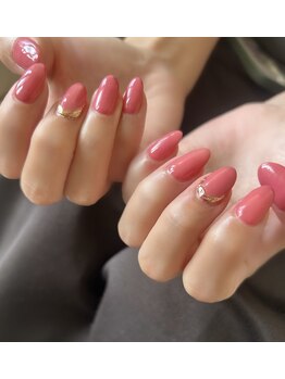 ネイルサロン ジュエル(Nail salon JEWEL)/ワンカラー×ミラーアート