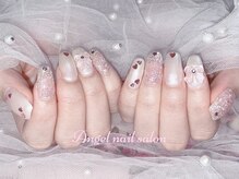 エンジェルネイルサロン(Angel nail salon)/クリアリボンXハートXピンク