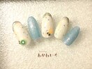 夏色　ソーダ色　つぶつぶアート