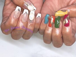 【自爪ネイル】アシメネイル