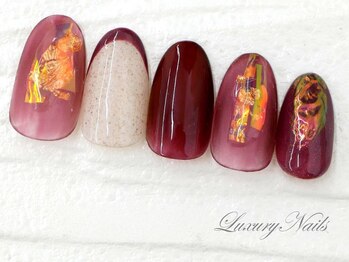 ラグジュアリーネイルズ カワグチ(Luxury Nails Kawaguchi)/オーロラ*ダークカラー
