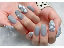 クリア(Clear)/ブルー×ハート